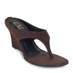 Cindy Suede Brown Wedge