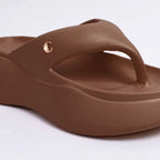 Mocha Mousse Thong Slides