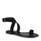 Black Toe Loop Sandals