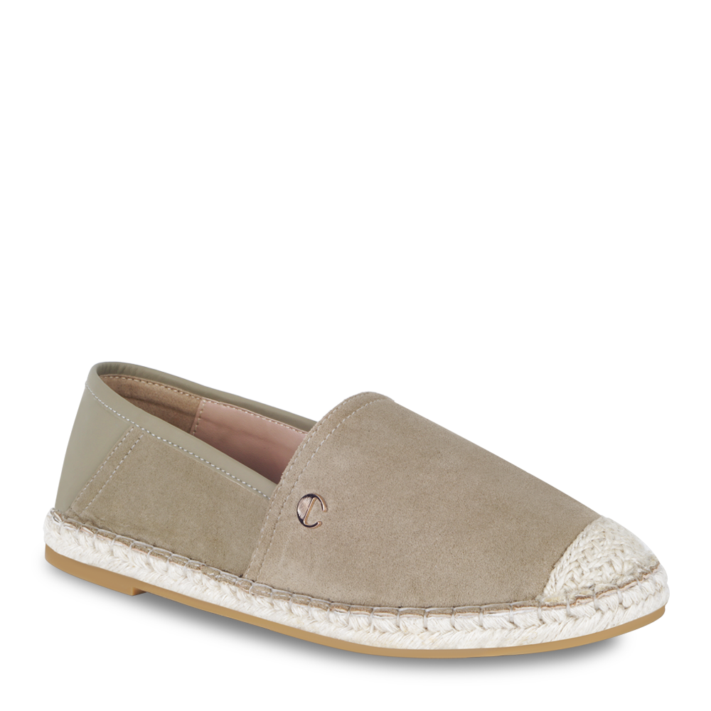 Olive Green Suede Espadrille