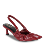 Ruche Red Sling Heel
