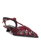 Webbed Maroon Slingback Heels