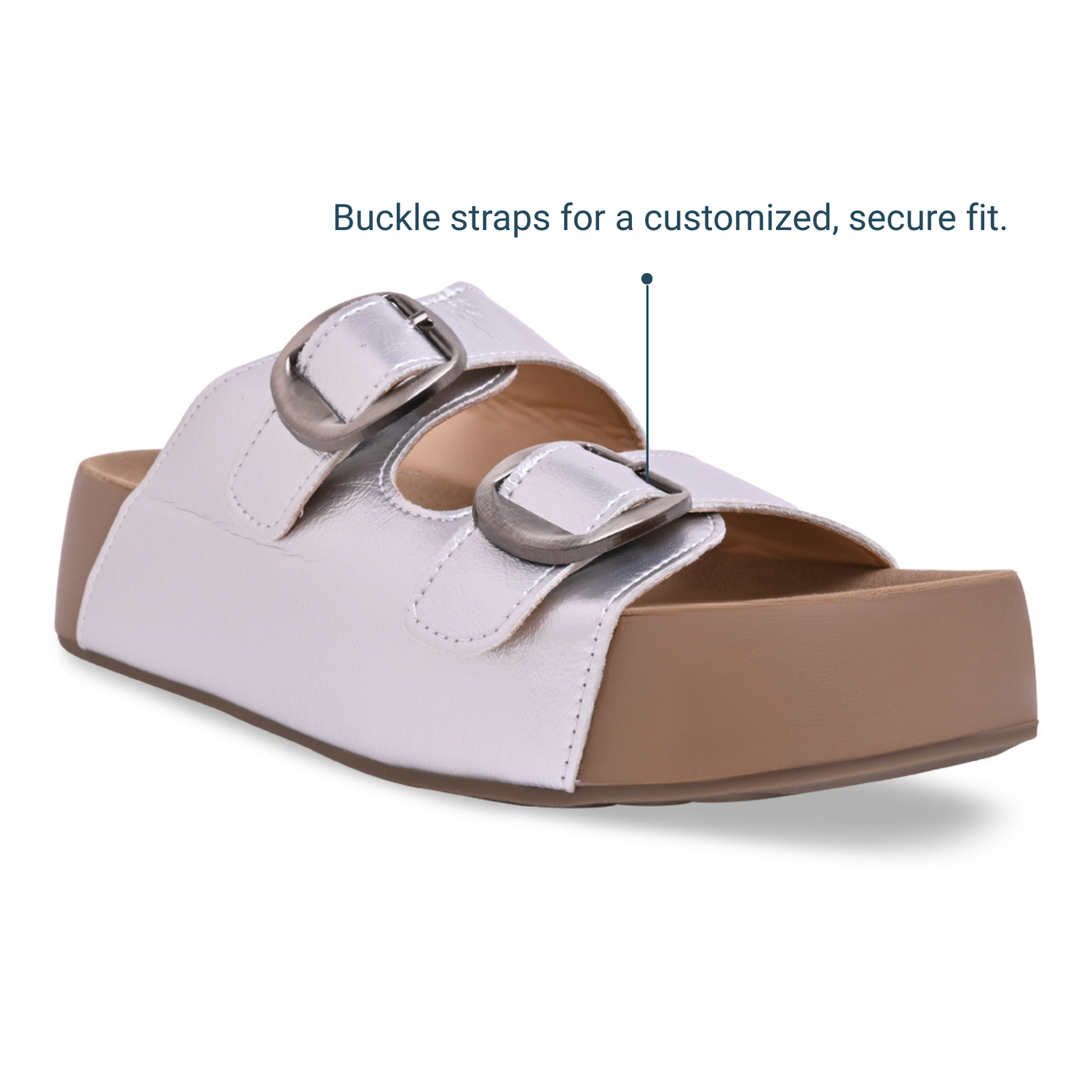 Strapped Silver Slider