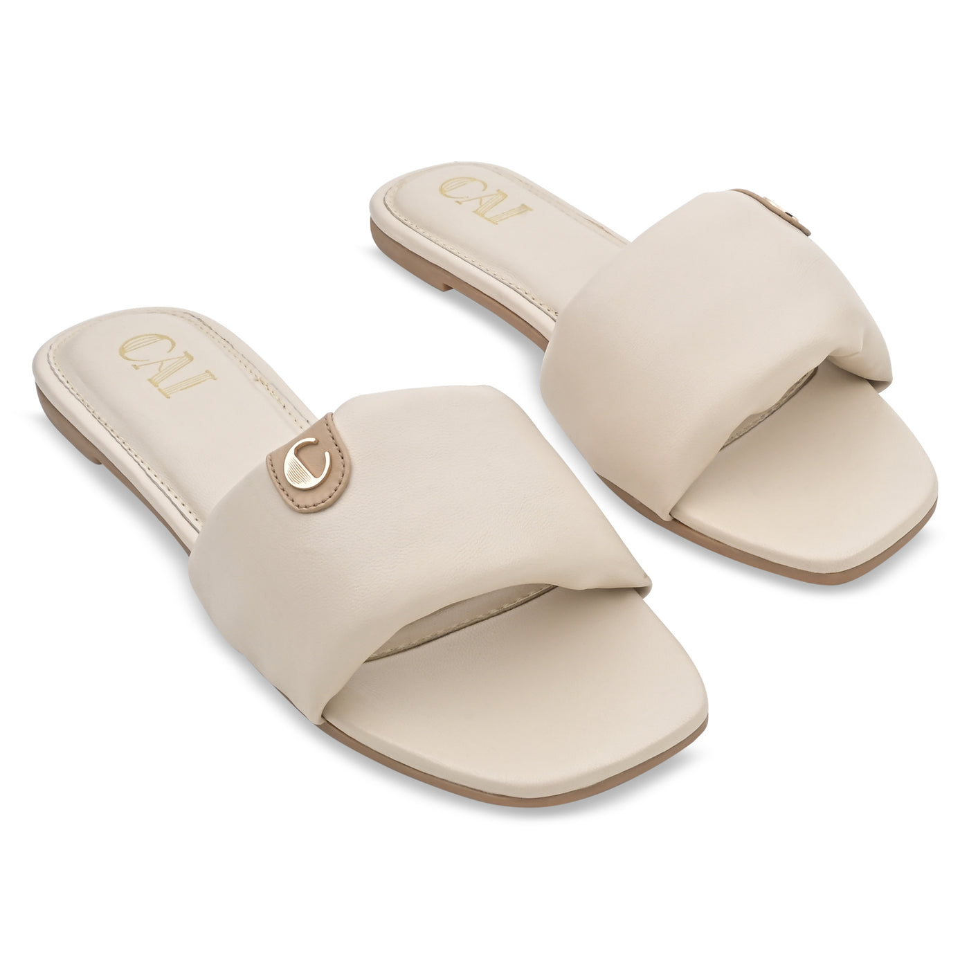 Beige Cushy Flats