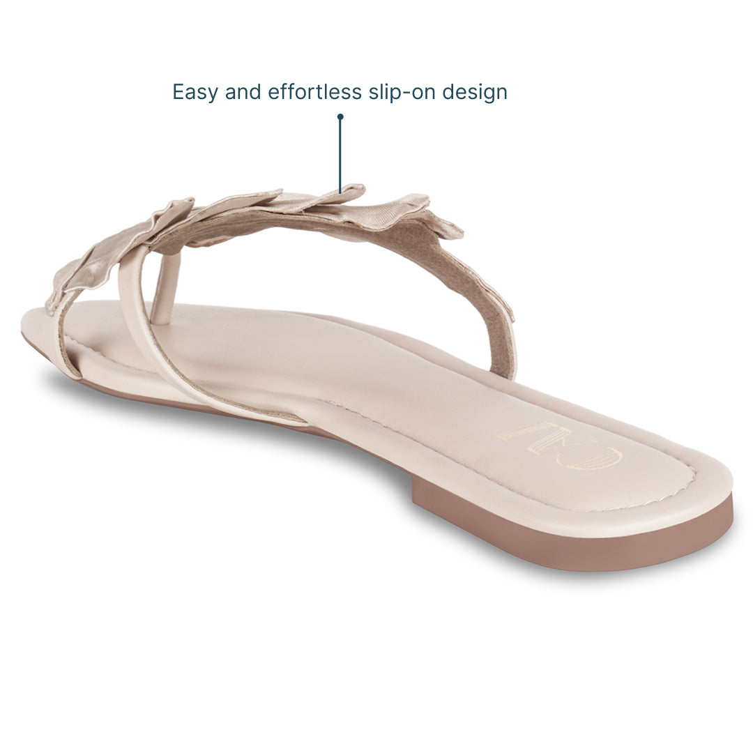 Leaf Beige Flats