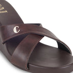 Axis Strapped Burgundy Wedge