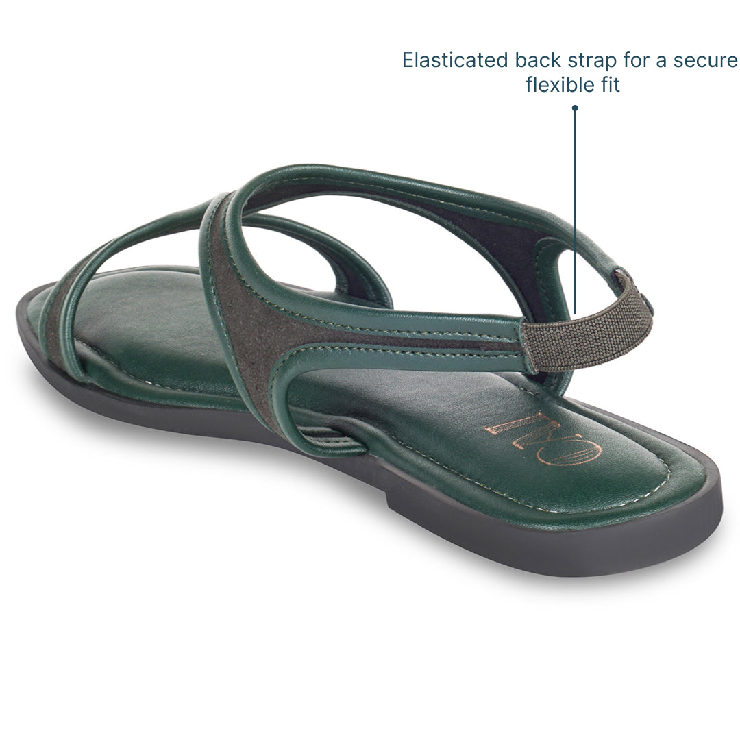 Velo Slingback Olive Flats