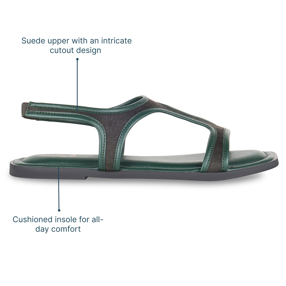 Velo Slingback Olive Flats