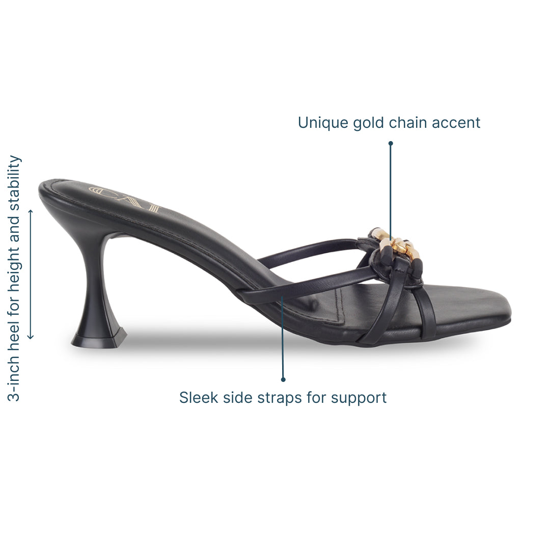 MonoGold Black heels
