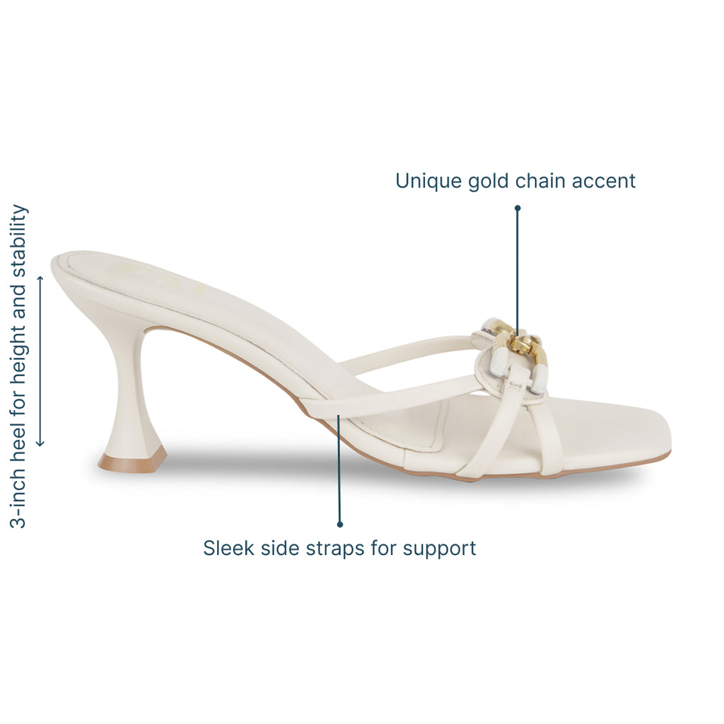 MonoGold Cream Heels