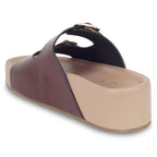 Brown Strapped Platform