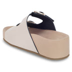 Beige Strapped Platform