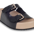 Black Strapped Platform