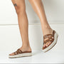 Geometric Jute Tan Platforms