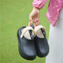 Black and Beige Cloud Clog