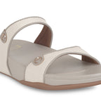 Cord Twostrapped Beige Platform