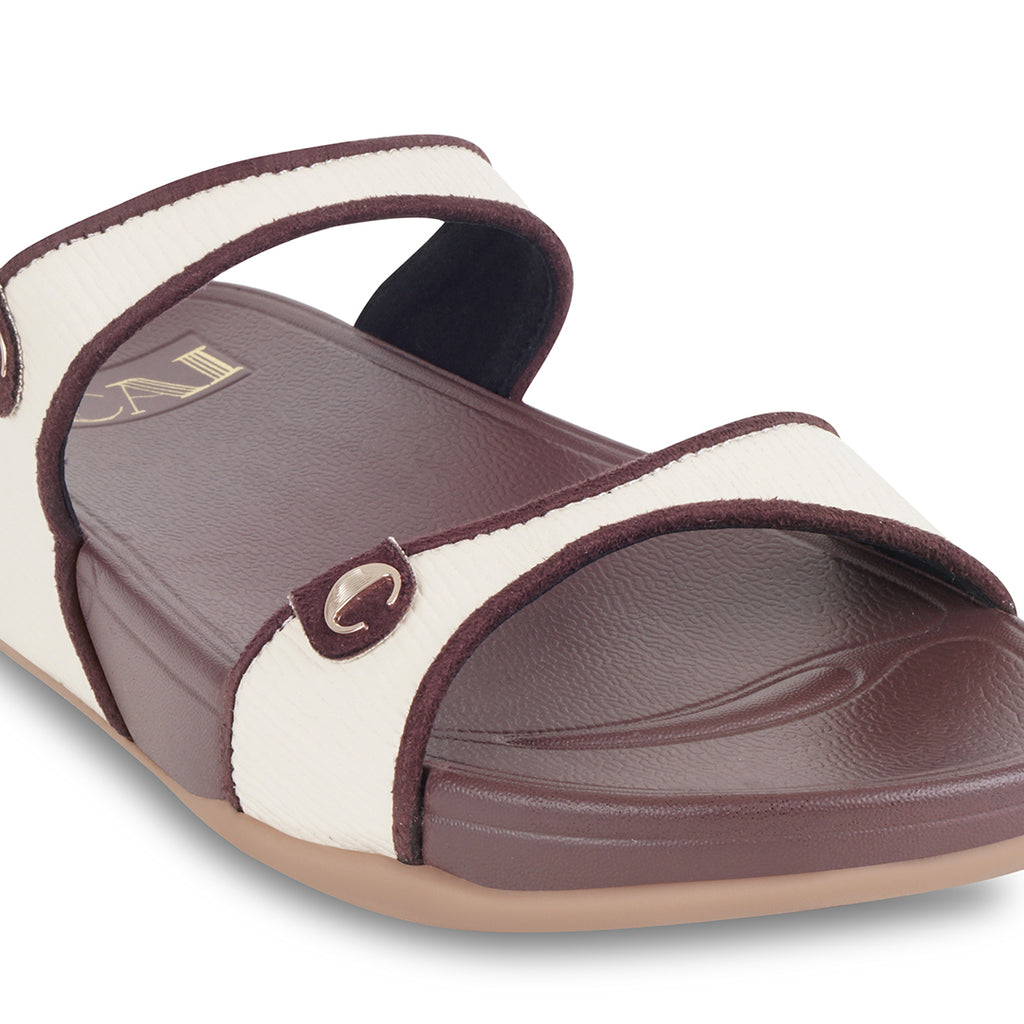 Cord TwoStrapped Brown Platform