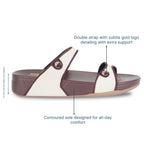 Cord TwoStrapped Brown Platform