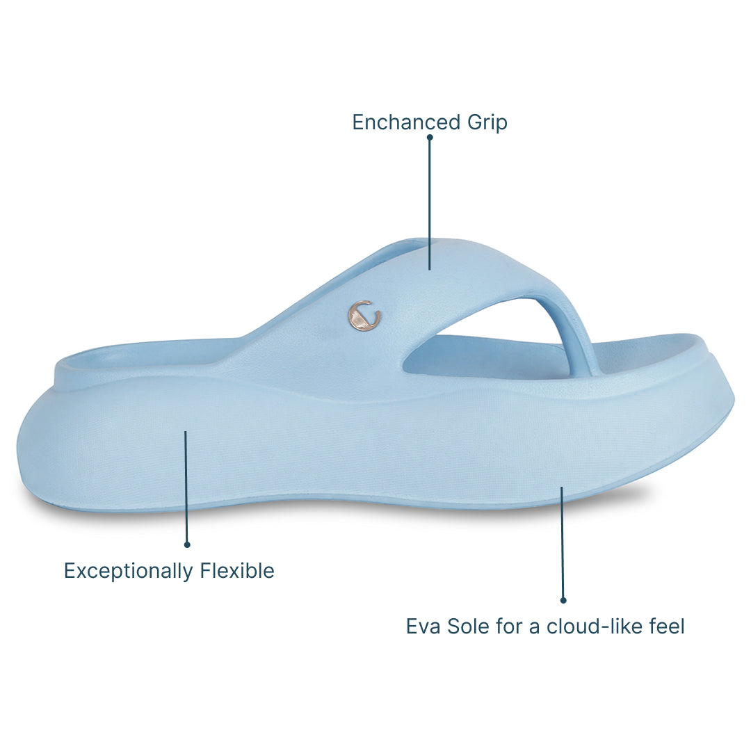 Slushie Blue Thong Slides