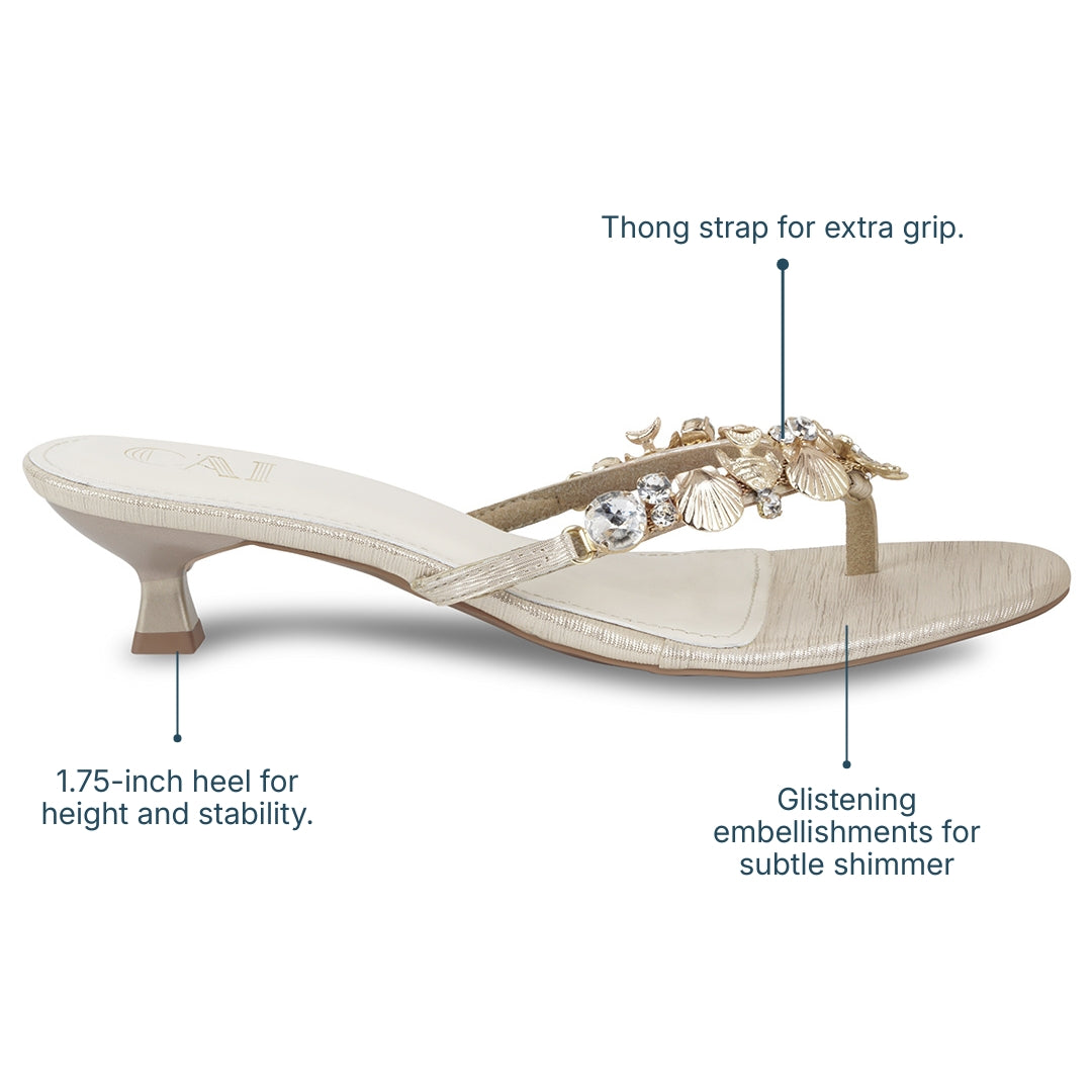Shore Star Gold Heels