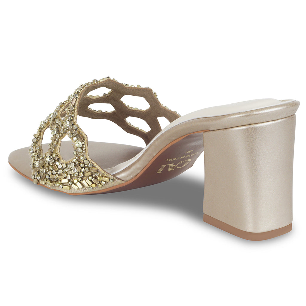Mosaic Gold Heels