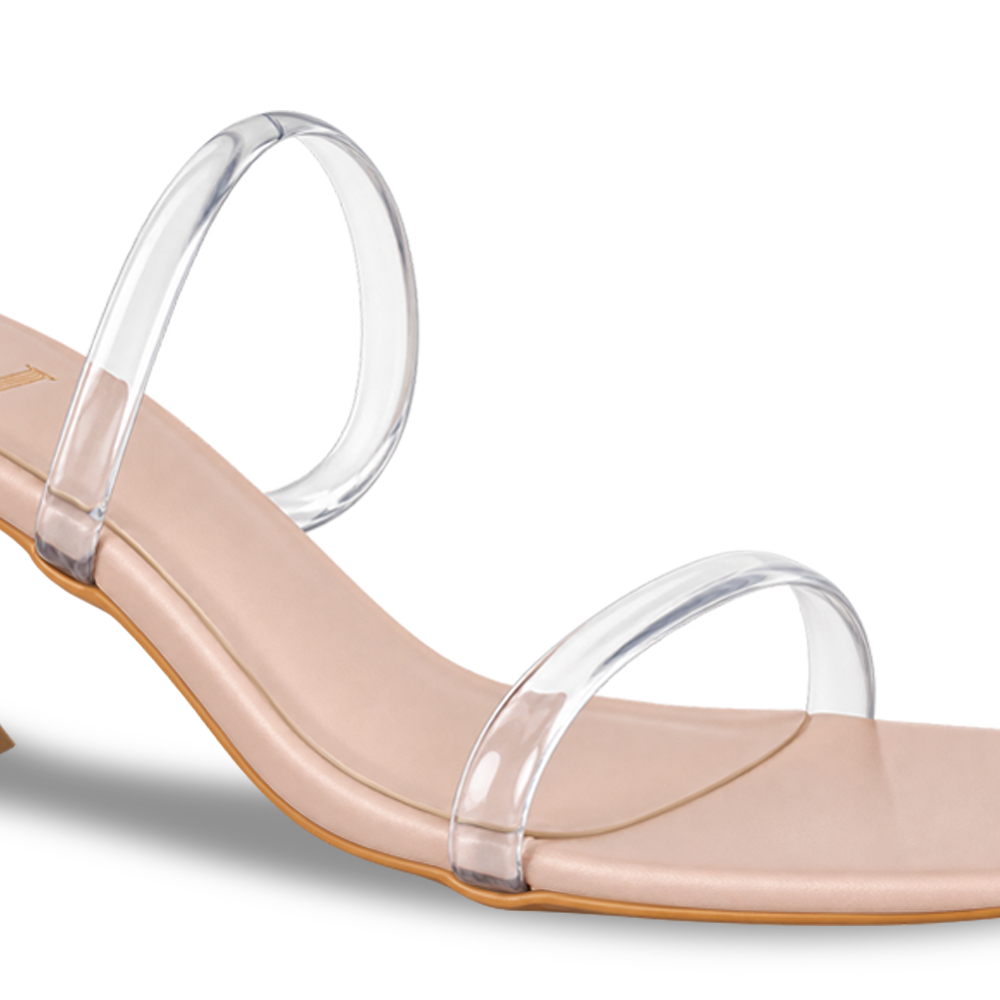 Two Strap Clear Heels