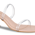 Two Strap Clear Heels