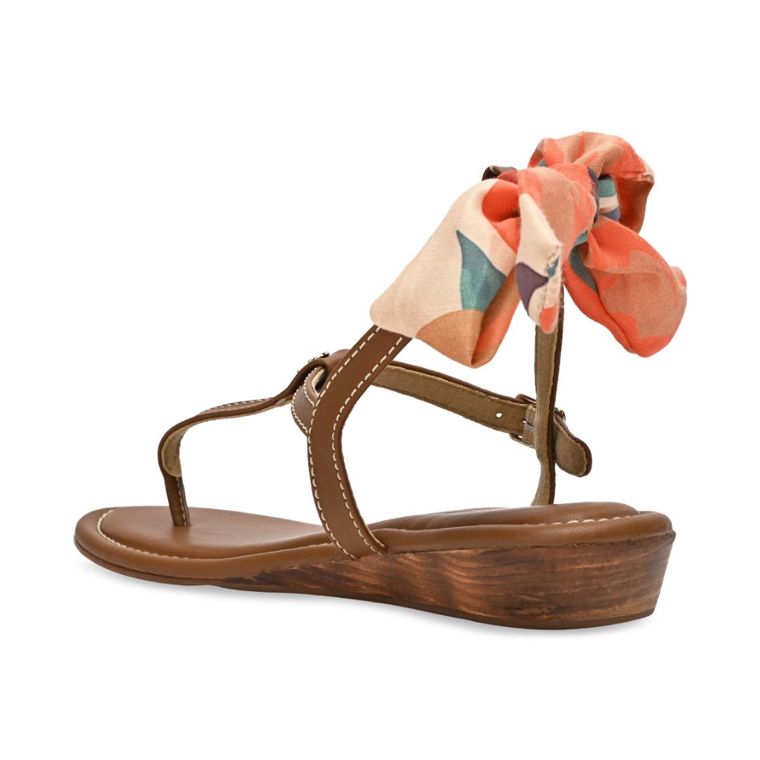 Fabric tie sandals outlet