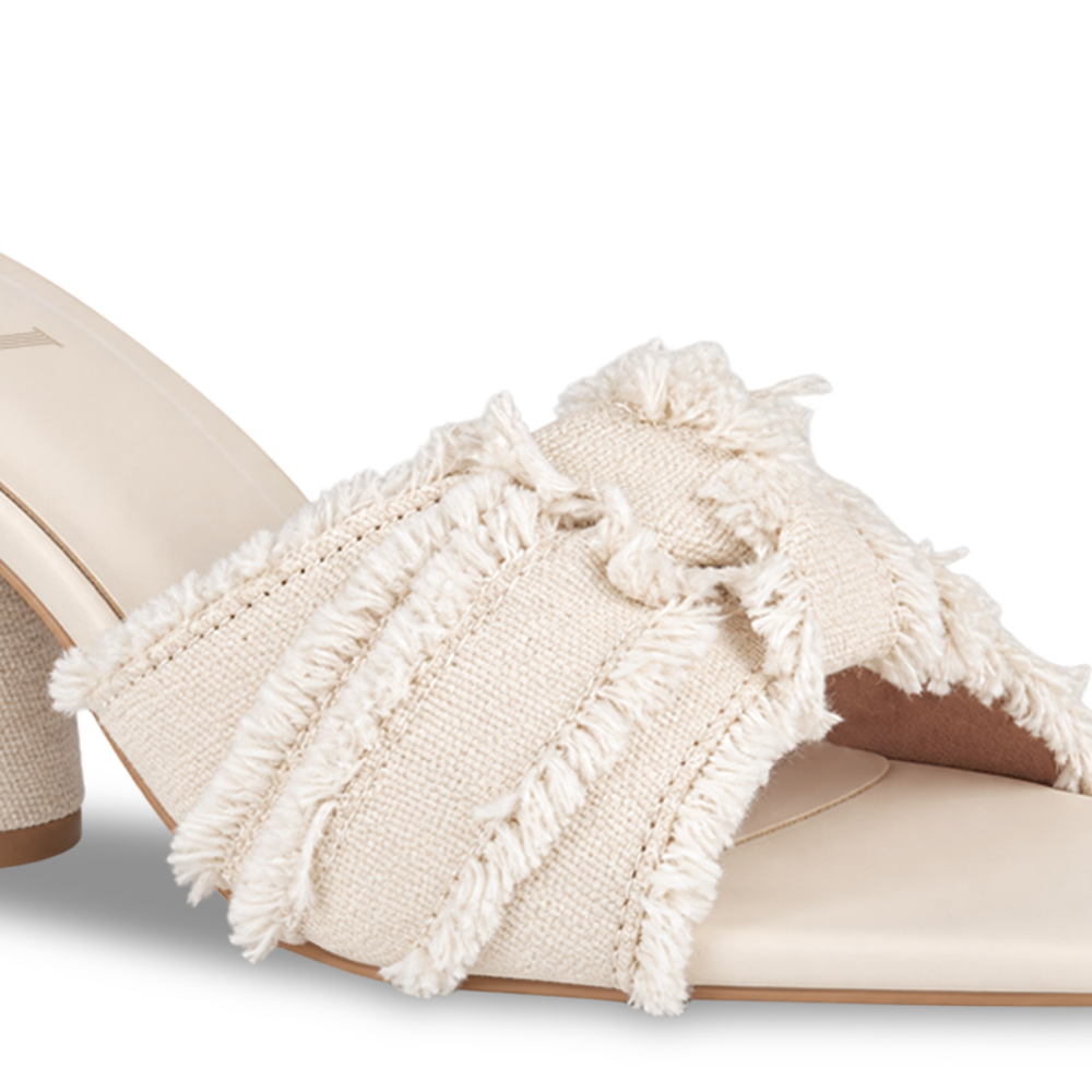 White Ruffled Heels