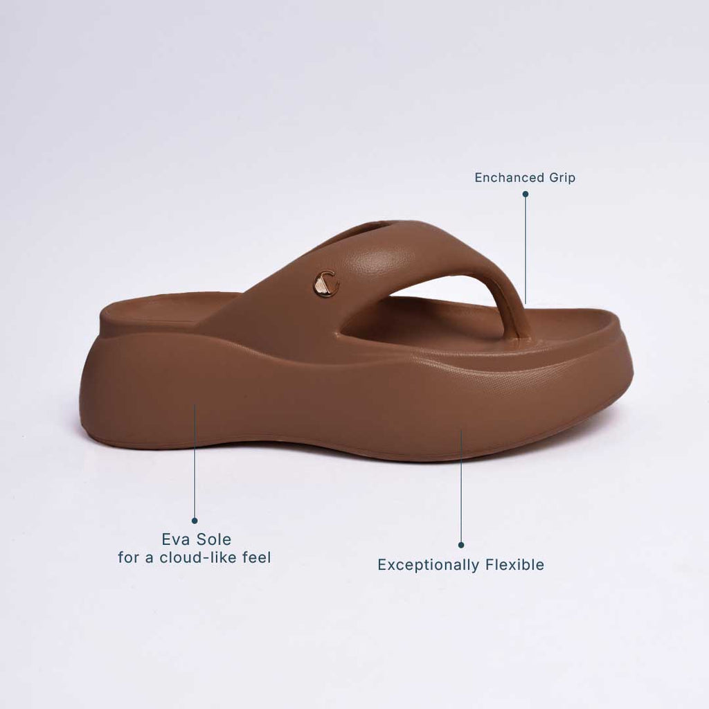 Mocha Mousse Thong Slides