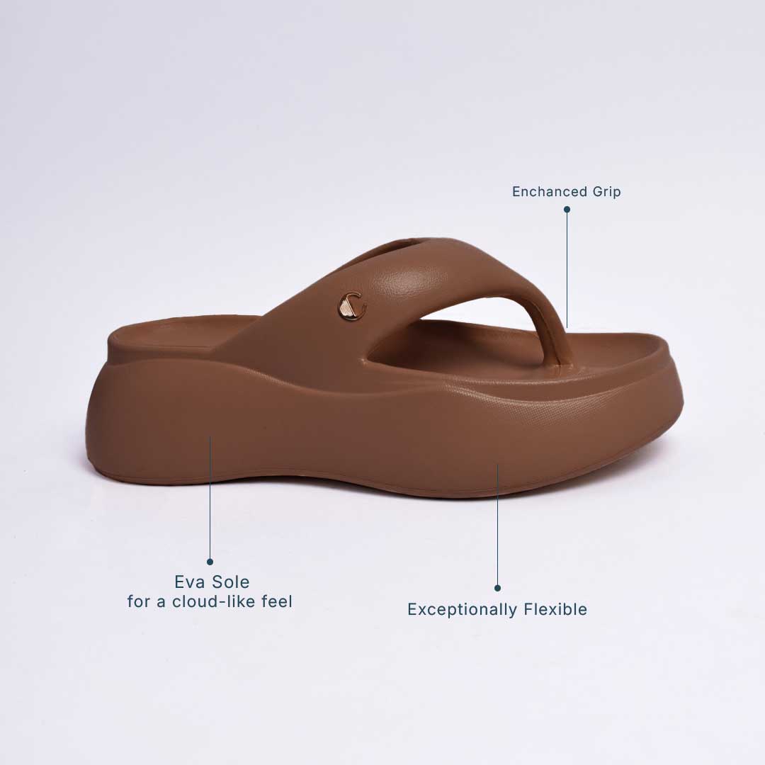 Mocha Mousse Thong Slides