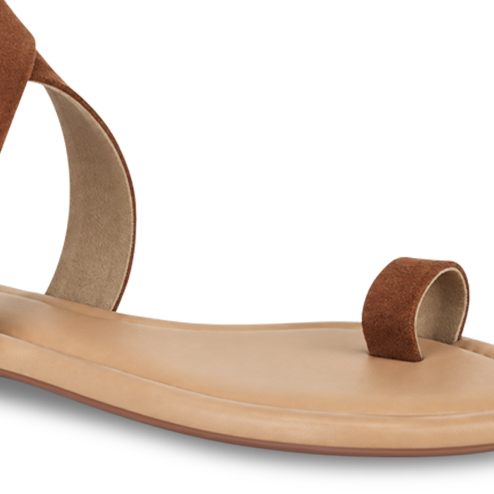 Brown Toe Loop Sandals