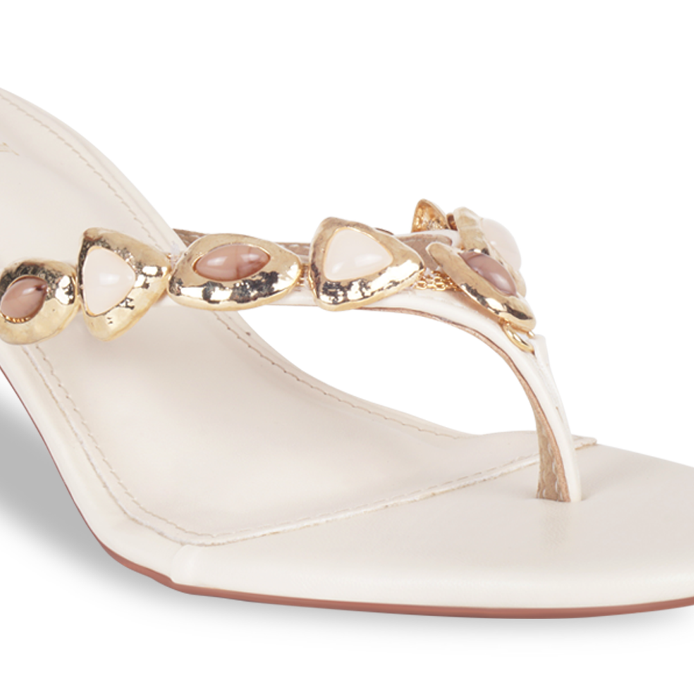 Gemline Thong Cream Heels