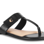 Black T-Strap Flats