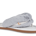 Icy Blue Fuzzy Flats