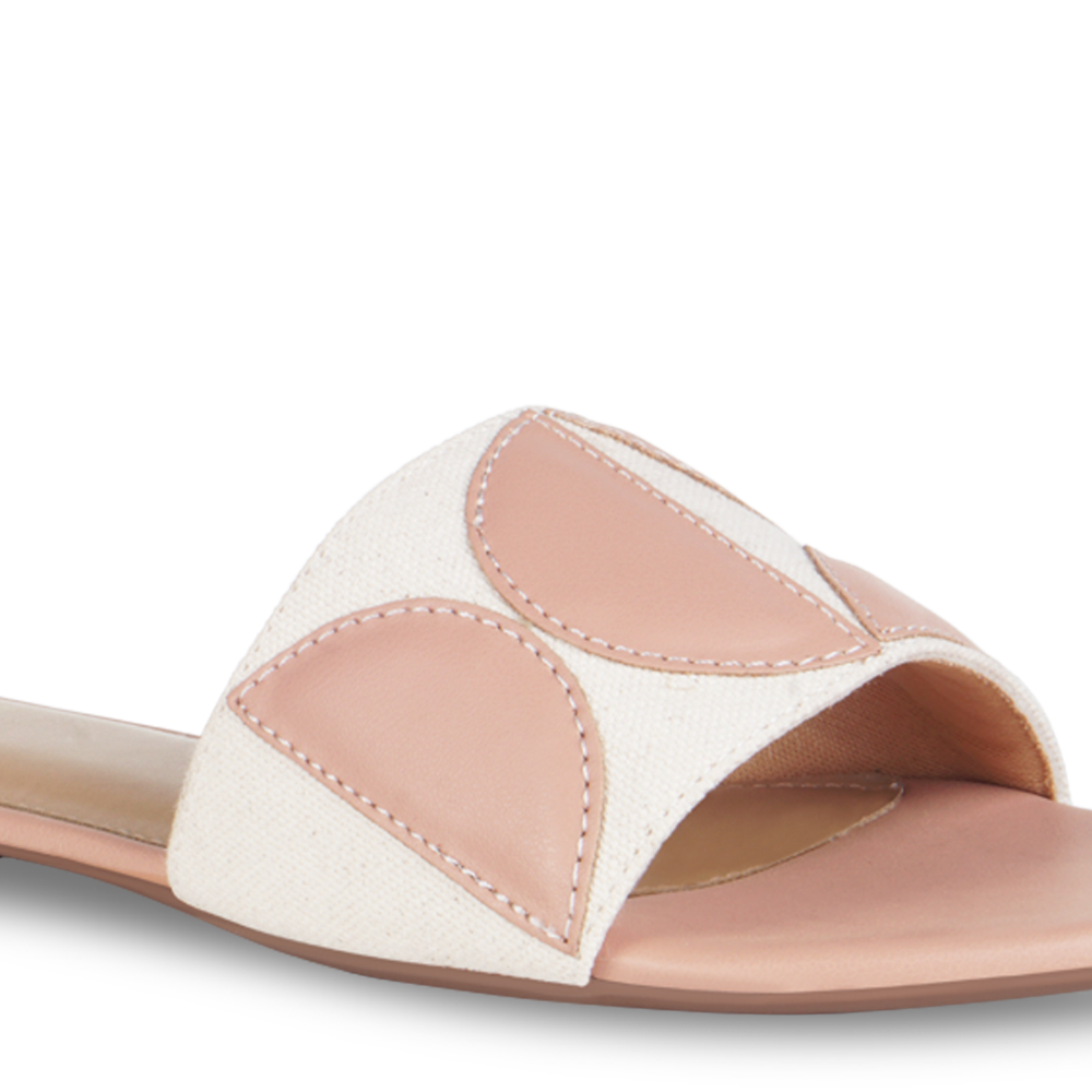 Geometric Canvas Peach Flats