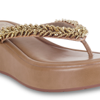 Tress Gold Thong Platform