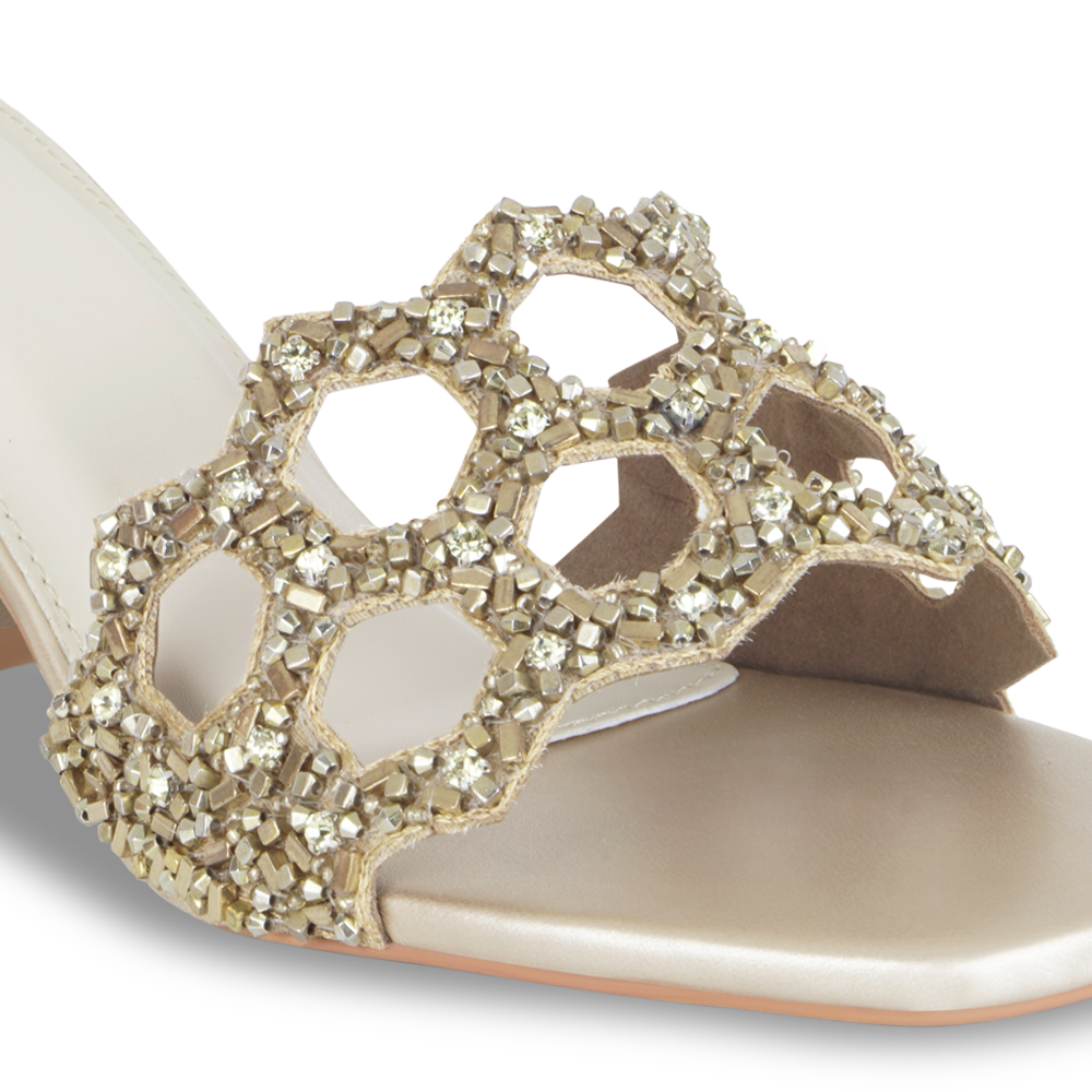 Mosaic Gold Heels