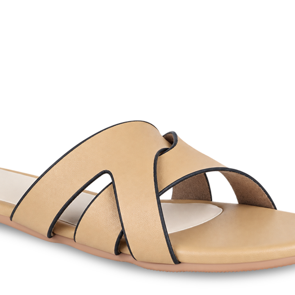 Tan cutout flats