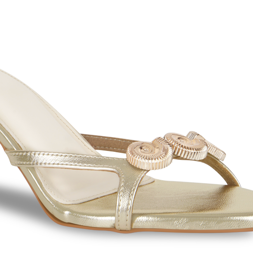 Shell Bare Gold Heels