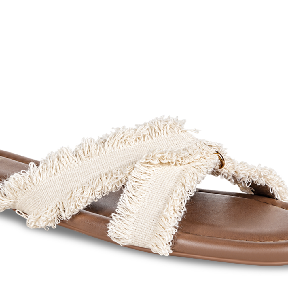 Cream Lacy Flats