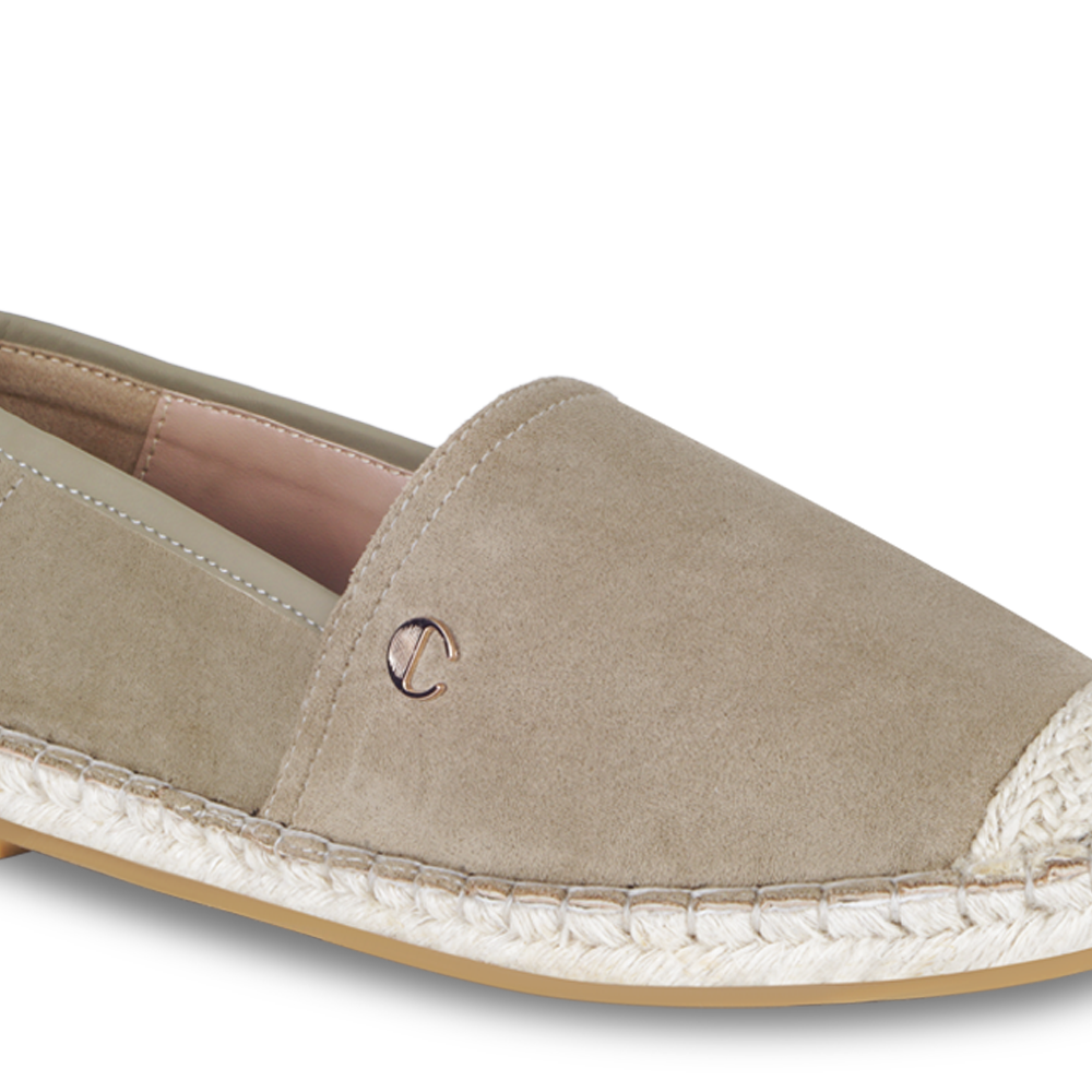 Olive Green Suede Espadrille