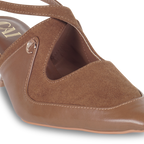 Double Edged Tan Closed Heel