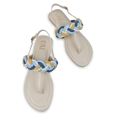 Blue Rope T-strap Flats