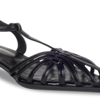 Webbed Black Slingback Heels