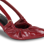 Ruche Red Sling Heel