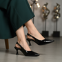 Black Slingback Pumps