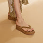 Tress Gold Thong Platform