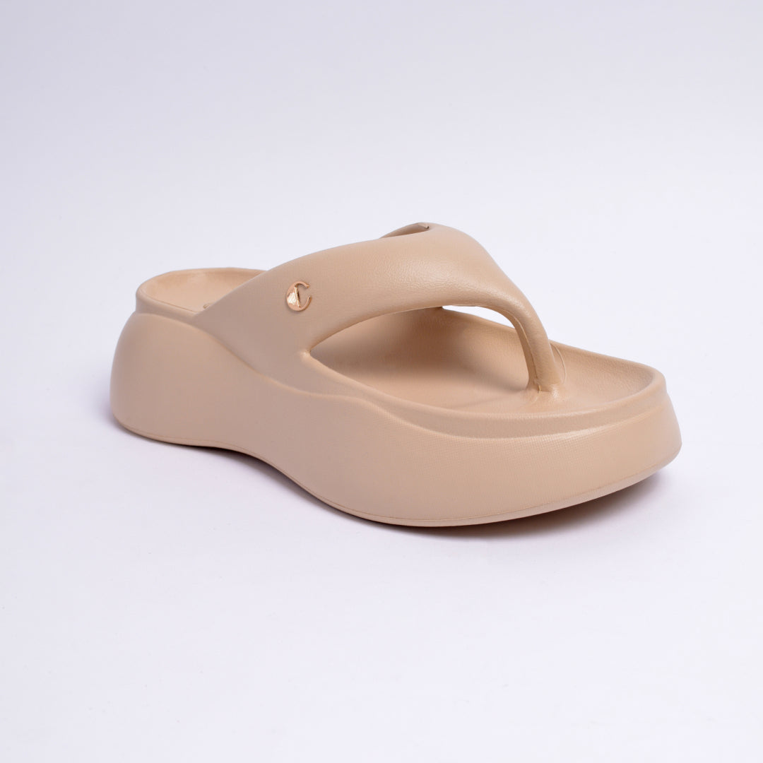 Biscuit Beige Thong Slides