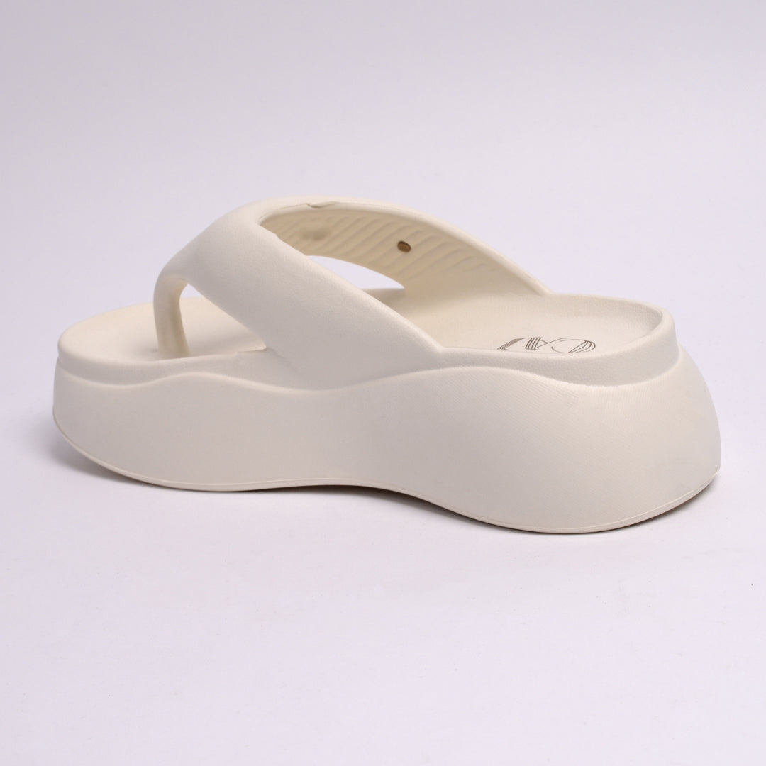 Marshmallow White Thong Slides